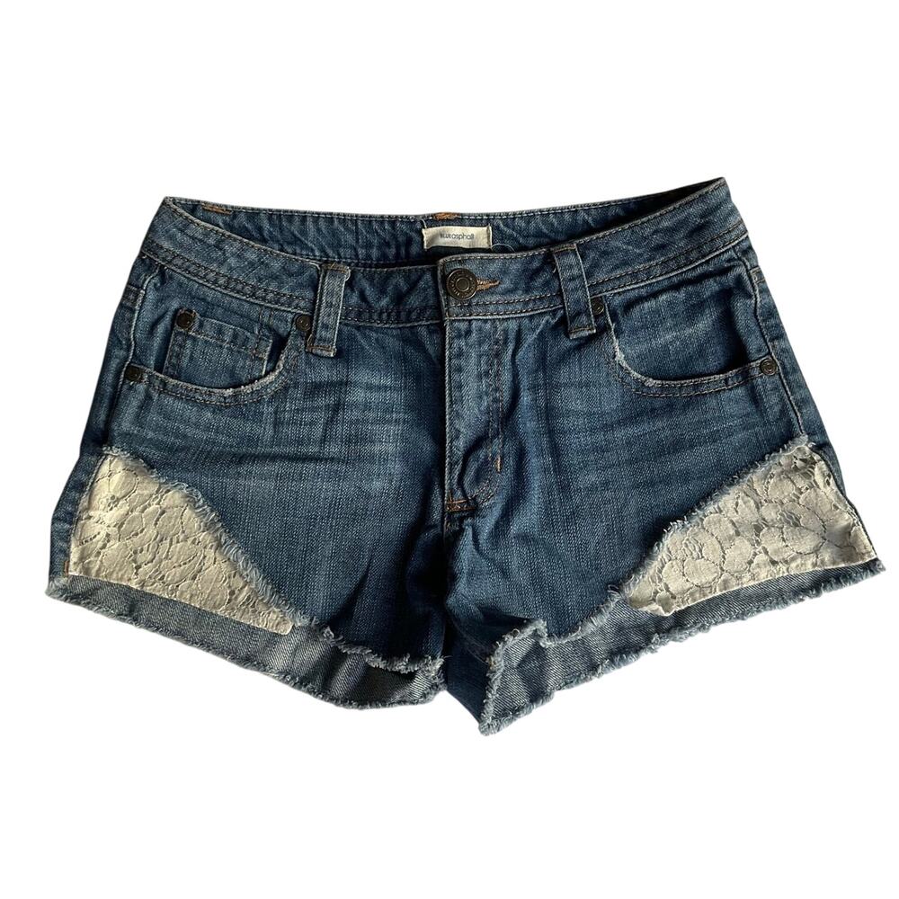 Blue Asphalt Women Summer Sexy Jean Shorts Very Short Denim, size 26, Blue